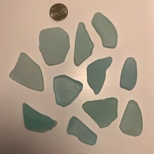 Collection of Aqua Sea Glass Pieces